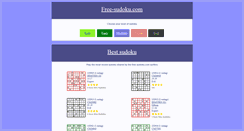 Desktop Screenshot of free-sudoku.com