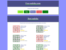 Tablet Screenshot of free-sudoku.com